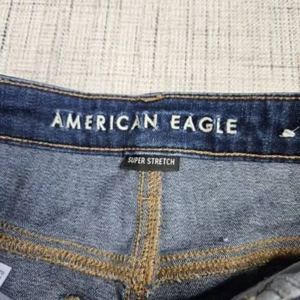 American Eagle Super Hi-Rise Jegging Crop Womens Blue Denim‎ Jeans Size 4
